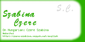 szabina czere business card